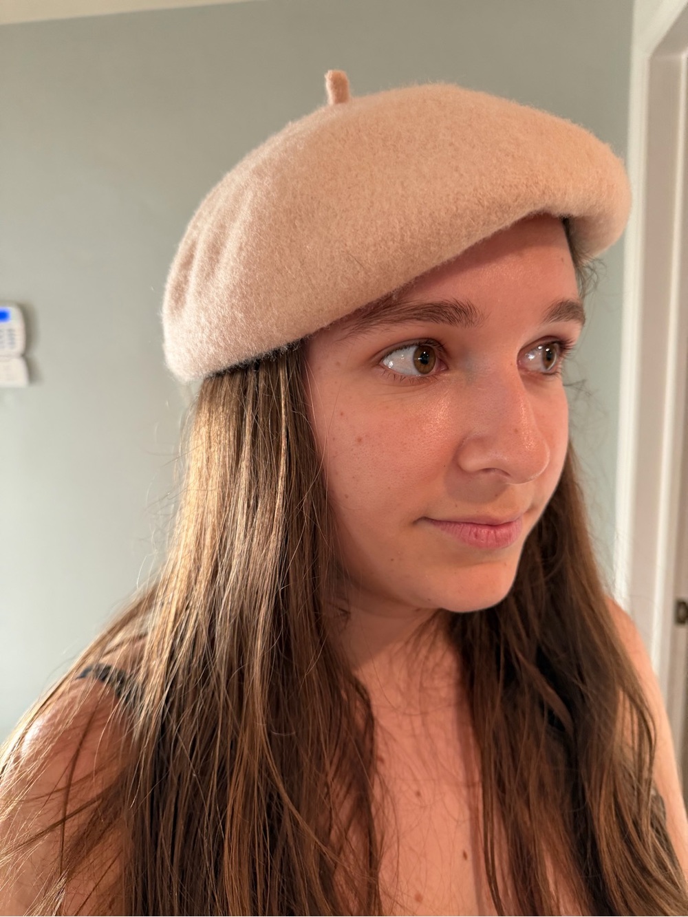 Soft Blush Wool Beret - Women's Hat